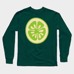 BIG LIME Tropical Citrus Summer Fruit Slice - UnBlink Studio by Jackie Tahara Long Sleeve T-Shirt